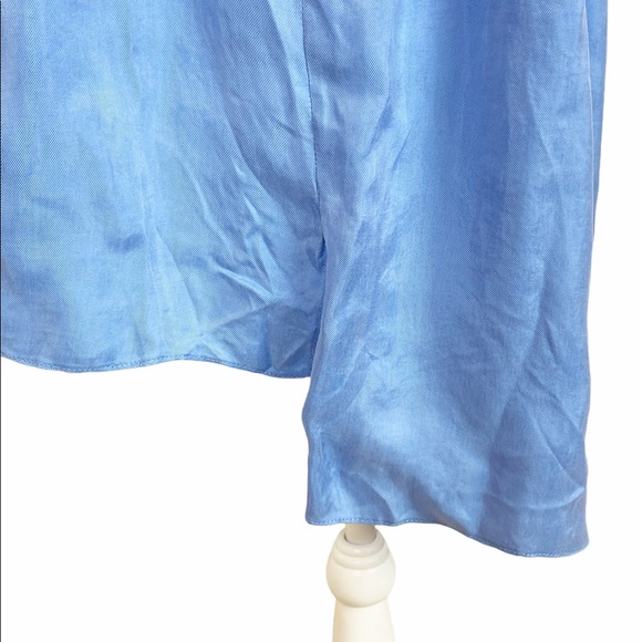 Sandro Paris Blue Off the Shoulder Top Size L NWT - Picture 8 of 12